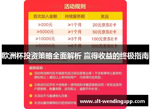 欧洲杯投资策略全面解析 赢得收益的终极指南
