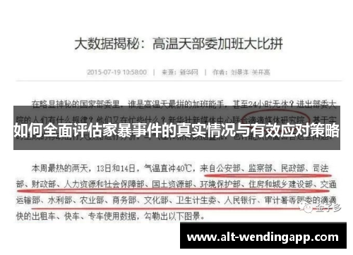 如何全面评估家暴事件的真实情况与有效应对策略