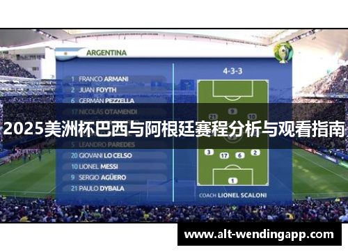 2025美洲杯巴西与阿根廷赛程分析与观看指南